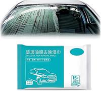 Car Glass Oil Film Removal Wipes,Car Glass Oil Film Cleaner,Car Glass Wipes,Easily Removes Light and Heavy Oil Films from Windshield (1BOX)