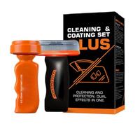 Car Glass Oil Film Remover - 90ml Anti Glare Degreaser Coating Agent With Cleaning Board | Glass Emulsion For Streak Free Clear Vision, Cleaner For Automotive Mirror Doors Interior