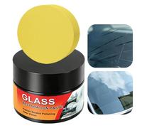 Car Glass Scratch Repair Kit, 50g Scratch Remover Polishing Wax with Sponge Glass Cleaning Restorer for Truck SUV Sedan RV Automotive Home Travel Road Trip Maintenance Use