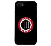 Car Guy Mechanic Men Save The Manuals Gearbox Stick 6 Speed Carcasa para iPhone SE (2020) / 7/8