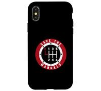 Car Guy Mechanic Men Save The Manuals Gearbox Stick 6 Speed Carcasa para iPhone X/XS