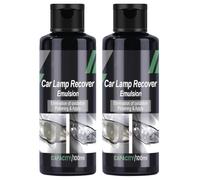 Car Headlight Restoration Kit,Multifunctional Car Light Cleaner Headlight Kit,Headlight Cleaner & Polish with Block Coating,Restores Yellowed,Foggy,Hazy Headlights for Cars,Trucks,SUVs (2)