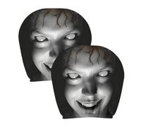 Car Headrest Cover Halloween Scary Face Polyester Seat Protector