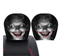 Car Headrest Covers - 2 Pack Spooky Design | Universal Seat Protectors