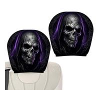 Car Headrest Covers - 2 Piece Halloween Scary Design - Reusable Protector