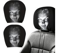 Car Headrest Covers,Spooky Halloween Car Decor Covers-2pc Universal Fit，A：4