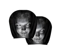 Car Headrest Covers - Spooky Smiling Face | 2-Pack Creative Auto Interior