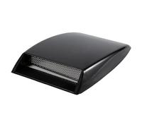 Car Hood Vent Sticker | Universal ABS Ventilation Scoop for Most Cars/Trucks/SUVs | Decorative Hood Cover with Aluminum Grille | Easy Peel & Stick Installation (Black)