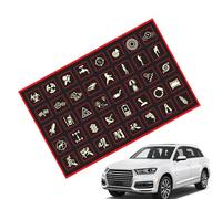 Car Interior Stickers, 40PCS Luminous Button Labels, Wear-Resistant Fluorescent Green Circuit Panel Parts for Car, Boat & Dashboard