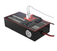 Car Inverter, 1500W Power Converter with 220V Outlet and USB Ports, Multi-Device Charging Adapter for Automobile, Truck, Marine, Workstation, Boat, Road Trip Travel