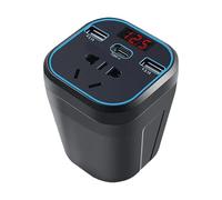 Car Inverter 200W Peak DC 12V/24V to AC 220V LED Display Sockets Power Inverter Multifunctional Convert Adaptor Fast Charging