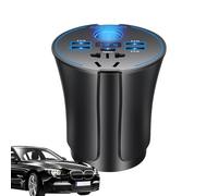 Car Inverter, Car Charger Adapter, 12 V24 V to 220 V Function Converter, Interior Accessories, Fast Charging USB, for Road Trips, Camping Travel, Compact Black Design