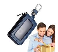 Car Key Case - Funda de piel para llave de coche, funda para llaves de coche, funda para llaves de coche, funda para llaves de coche, funda con cremallera, protector de llave de coche con gancho de