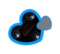 Car LED Lights Interior - Solar Heart Shaped Lamp for Automotive Window | Neon Triangle Night Accent, Adjustable Brightness Lighting, Truck Atmosphere Feature, Recargable Diseño