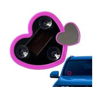 Car Lights - Heart Shaped Solar Neon Decor, Solar Heart Shaped Car Window Lamp | LED Neon Ambient Light for Interior, Triangle Window, Truck, SUV, Sedan | Romantic Automotive Decor for Night Travel