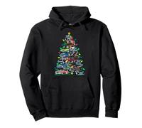 Car Madness Christmas Tree! Classic Muscle Cars y Hotrods Sudadera con Capucha