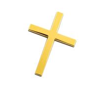 Car Metal Sticker 3D Cross Emblem Zinc Alloy Body Decal 6.3cm | Zinc Alloy Cross Emblem For Cars And Motorcycles. 3D Stereo Decal In Black, Gold, Or Silver Hides Scratches.