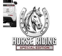 Car Metal Sticker 3D Horse Riding - - - Automobile Decal Self-Adhesive for