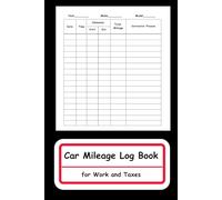 Car Mileage Log Book for Work and Taxes: Detailed Transportation Logbook for Keeping Track of Car Services , Auto, Travel Miles, and Vehicle Expenses ... tracker for small business & personal /