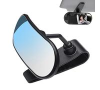 Car Mirror, Rearview Glass, 5.39in Convex Design, High Definition, Wide Angle, 360 Degree Adjustment, Suction Mount, Clip Attachment for Night Driving, Automotive Interior, Safety Accessory