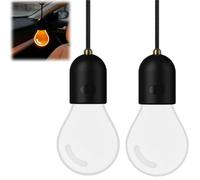 Car-Mounted Decorative LED Bulbs,Hanging Interior Rearview Mirror Ambient Charm Bulb,Creative Glowing Light Bulb with 2 Lighting Mode for Rear View Mirror Ornament Lamp (2)