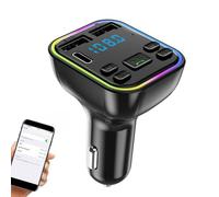 Car MP3 Receiver - Colored Lights Wireless 5.0 Radio Receiver With U-Disk Slot, Hands-free Calling Type-C PD 20W And QC 3.0, MP3 Player For U-Disk Slot