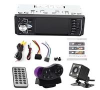 Car MP5, 4.1 Pulgadas HD Manos Libres Bluetooth Car MP5 Player Reproducción de Video Radio FM Tarjeta de Memoria AUX Control Remoto USB con cámara Reproductor de Video automático
