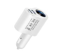 Car Outlet Splitter - USB Charging Port, Fast Car Charger Adapter | Smart Multifunctional Vehicle Power Station Dash CAM, Long Lasting SUV Interior For Smartphones Navigation Gear Road Essential