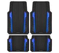 CAR PASS Juego Completo de Alfombrillas de Goma Deportivas Resistentes para Todo Tipo de Clima, Impermeables, Antideslizantes, para Adaptarse al 95% de sedanes, SUV, Furgonetas, Camiones, 4 Piezas