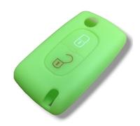 Car Passion Carcasa para Llave Compatible con Citroen C2 C3 C4 C5 Nemo Peugeot 207 208 307 308 407 408, Silicona Goma, 2 Botones, Porta Llaves, Funda Blanda, Protección, Mando a Distancia para Auto