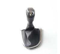 car passion Funda Coche Manual + Pomo Palanca de Cambios + Aro Cromado Compatible con Renault Clio 4 2012-2019 Cambio Manual Recambio Coche (6 Velocidades)