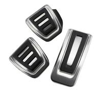 Car Pedals Covers for VW for T-Cross 2019-2024, Stainless Steel Brake and Accelerator Pedal Pads Non-Slip Protection Cover for Right Hand Drive Vehicles(A/MT 3Pcs)