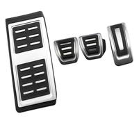 Car Pedals Covers for VW for T-Cross 2019-2024, Stainless Steel Brake and Accelerator Pedal Pads Non-Slip Protection Cover for Right Hand Drive Vehicles(A/MT 4Pcs with rest pedal)