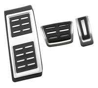 Car Pedals Covers for VW for T-Cross 2019-2024, Stainless Steel Brake and Accelerator Pedal Pads Non-Slip Protection Cover for Right Hand Drive Vehicles(A/AT 3Pcs with rest pedal)