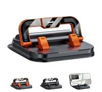 Car Phone Holder 360 Degree Rotation,Suction Cup Fixed Non-Slip Mobile Phones Holder Suitable,Ultra-Strong Suction Cup Phone Mount,2 in 1 Dashboard Stand & Number Plate Cellphone Mount (Orange*1)