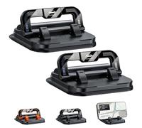 Car Phone Holder 360 Degree Rotation,Suction Cup Fixed Non-Slip Mobile Phones Holder Suitable,Ultra-Strong Suction Cup Phone Mount,2 in 1 Dashboard Stand & Number Plate Cellphone Mount (Black*2)