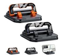 Car Phone Holder 360 Degree Rotation,Suction Cup Fixed Non-Slip Mobile Phones Holder Suitable,Ultra-Strong Suction Cup Phone Mount,2 in 1 Dashboard Stand & Number Plate Cellphone Mount (Orange+Black)