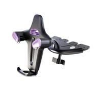 Car Phone Holder - Adjustable Non Slip Mount, Music Slot Cradle | Automobile Cell Phone Support Device, Secure Vehicle Dashboard Mounting System For Truck Sedan RV Automotive Men Women Driver Travel