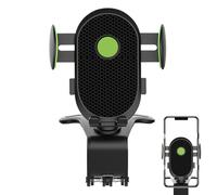 Car Phone Holder Mount, Universal 1200 Degree Rotatable Stand with Adjustable Clamp and Stable Anti Slip Grip Design, Multi Position Dashboard Sun Visor Rearview Mirror Phone Holder for SUV Sedan RV