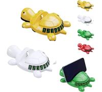 Car Phone Holder - Turtle Shape Non-Slip Stand,360° Rotation Universal Phone Car Mount with Temporary Parking Card Plate,Silicone Anti-Scratch Material,for Travel, Driving, Family (Yellow+White)