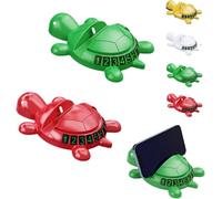 Car Phone Holder - Turtle Shape Non-Slip Stand,360° Rotation Universal Phone Car Mount with Temporary Parking Card Plate,Silicone Anti-Scratch Material,for Travel, Driving, Family (Green+Red)