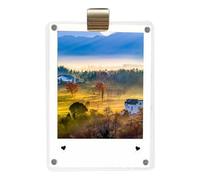 Car Picture Holder, Magnetic Photo Frame, Visor Clip Display, Acrylic Build with Clear Magnetic Closure, Holds Small Pictures Securely, for Car Interior Display Use, 2x3 Inches Transparent 1 Piece