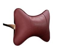 Car Pillow Driving Seat Reposacabezas universal para asiento de coche, cojín protector de cabeza con memoria para el cuello, de cuero sintético de doble cara(Red wine 1pc)