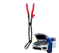 Car Pipe Plier, Vacuum Tube Fasteners Plier, 28,5 x 7 x 3 cm, Toothed Straight Curved Clip, Heavy Duty Water and Oil Hose Clamp, Air Conditioning Tube Repairing Tool for Mechanics
