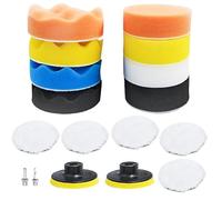 Car Polishing Pad Kit, Complete Car Buffing and Polihing Pad Set, Auto Detailing Foam Cleaning Pads l Vehicle-Polishing set l Automobile Polishing Kit Easy to Clean & Reuse for Scratch Removal