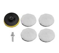 Car Polishing Pads Kit | 6pcs 3 Inch Imitation Wool Buffing Pads with 5/8-11 Adapter | Scratch Reduction Pads for Car Buffer Polisher/Auto Detailing/Paint Correction