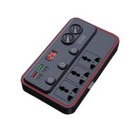 Car Power Inverter 12V/24V DC to 220V AC Outlet Converter - Fast Charging | 7.28x4.33x0.98 Inch Compact Size, PD30W & QC3.0 Fast Charging Ports, Real-Time LED Voltage Display, ABS Material