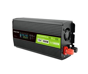 Car Power Inverter Green Cell® 12V to 230V, 500W/1000W