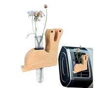 Car Propagation Vase, Vent Air Freshener, Reusable Wooden Hydroponic Design, Aromatherapy Perfume Decor for Men, Women, Auto, Van, RV, Home, Automotive Decorations, Wooden