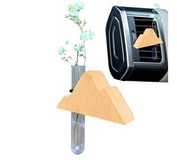 Car Propagation Vase, Vent Air Freshener, Reusable Wooden Hydroponic Design, Aromatherapy Perfume Decor for Men, Women, Auto, Van, RV, Home, Automotive Decorations, Wooden
